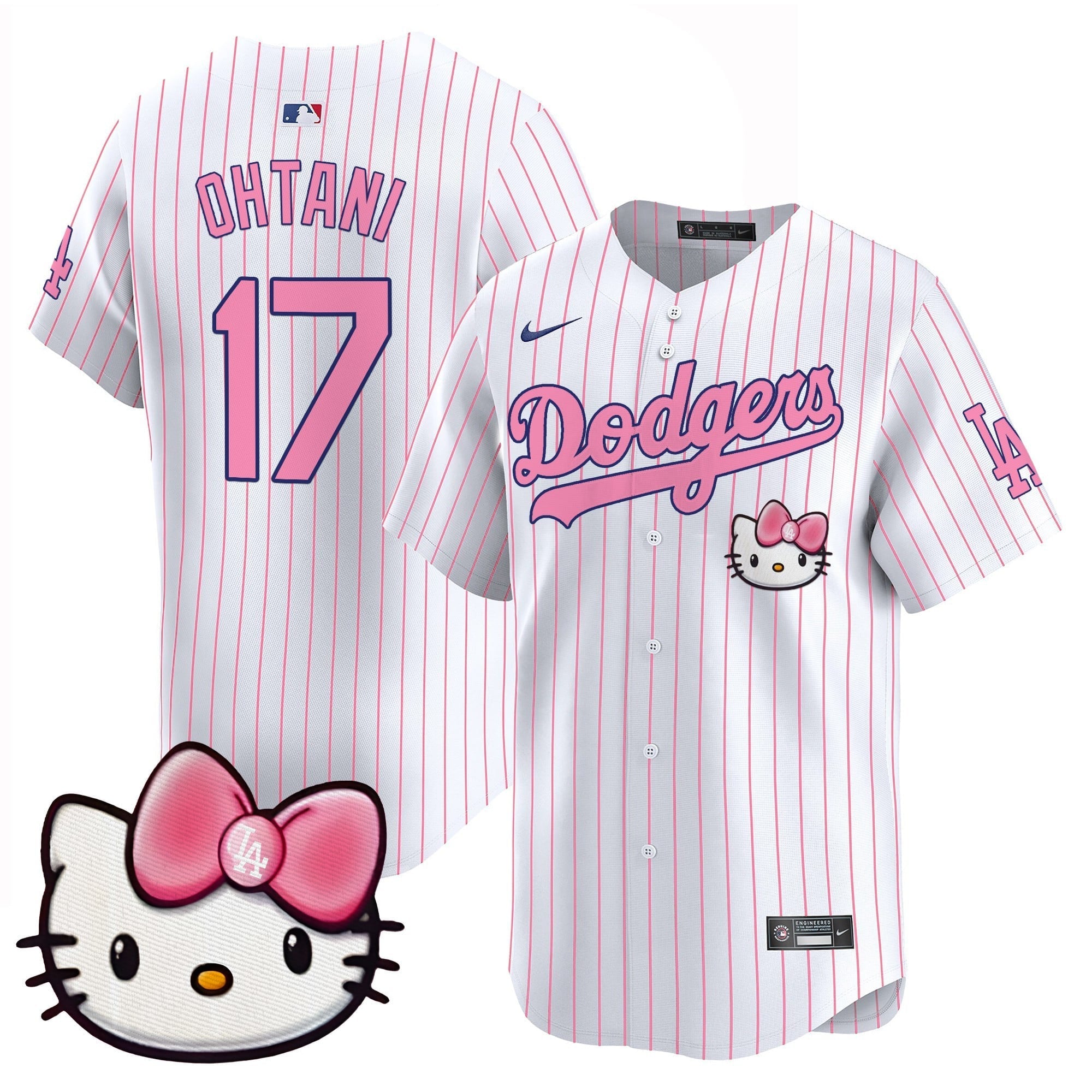 Unisex Dodgers 2025 Hello Kitty Vapor Premier Limited Jersey  All Stitched