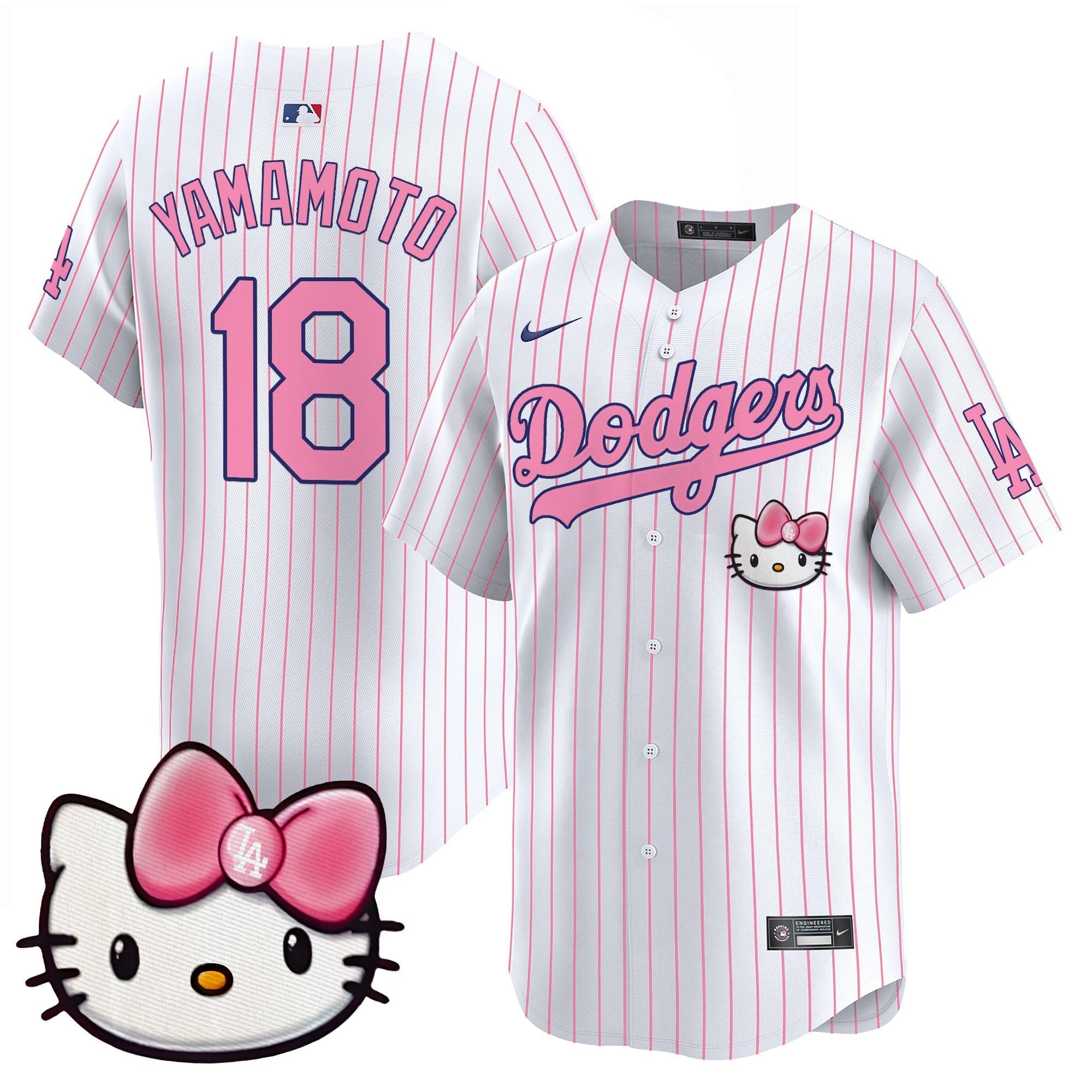 Unisex Dodgers 2025 Hello Kitty Vapor Premier Limited Jersey  All Stitched
