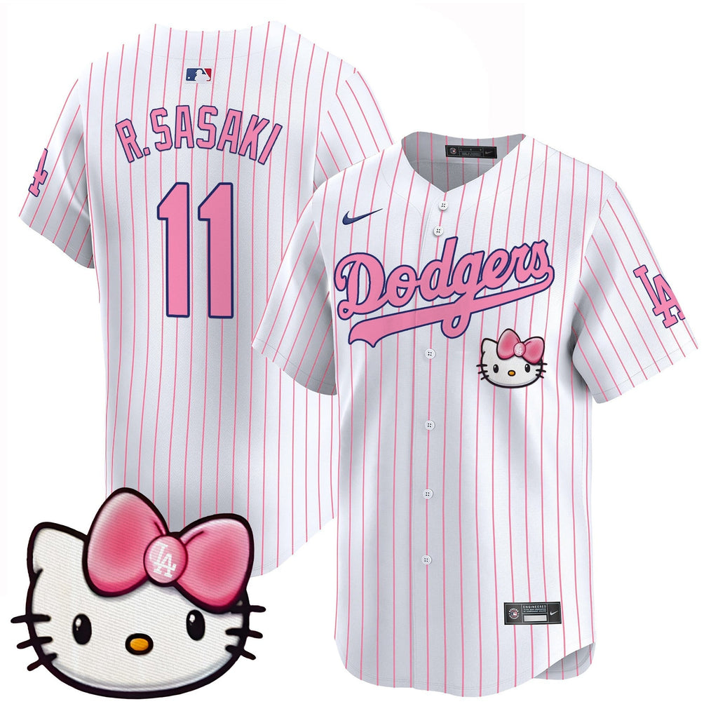 Unisex Dodgers 2025 Hello Kitty Vapor Premier Limited Jersey  All Stitched