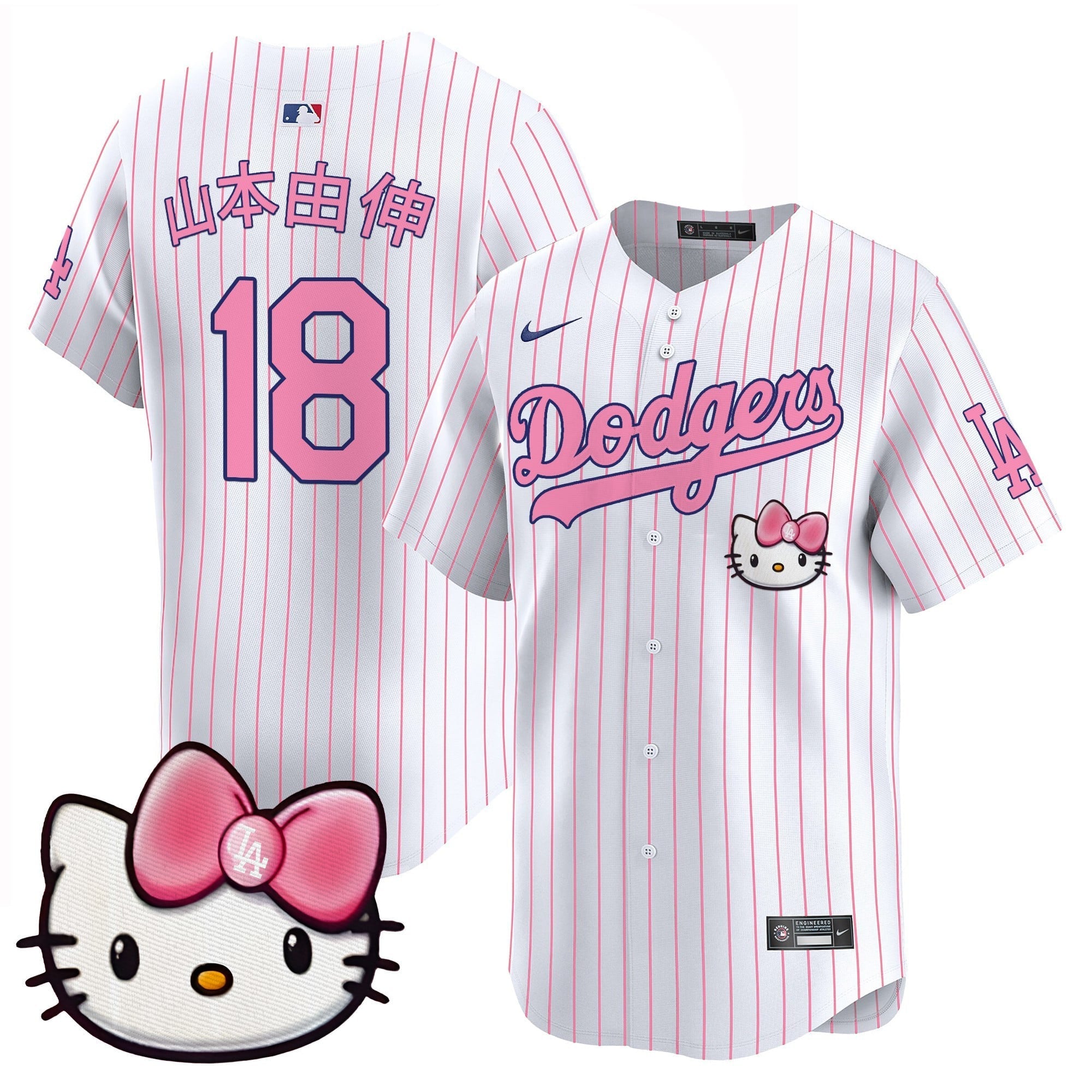 Unisex Dodgers 2025 Hello Kitty Vapor Premier Limited Jersey  All Stitched