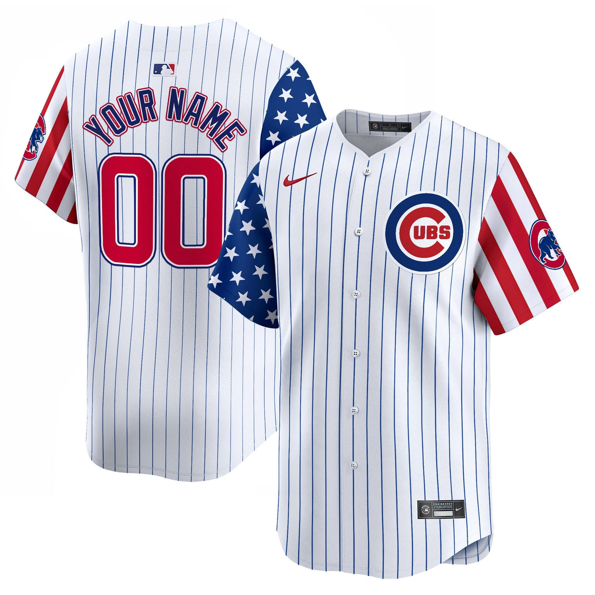 Chicago Cubs 2025 Memorial Day Vapor Premier Limited Custom Jersey - All Stitched