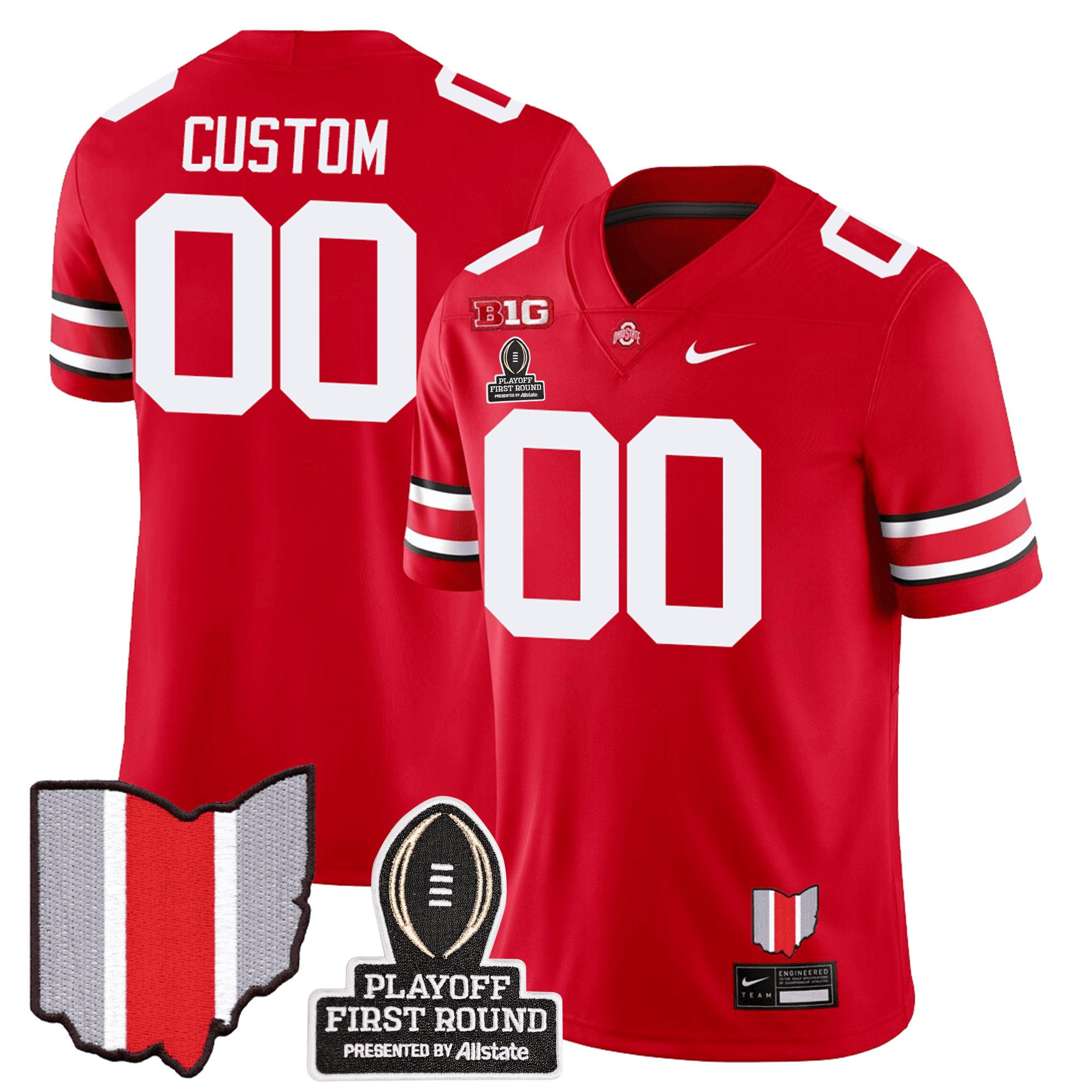 Men's Ohio State Buckeyes Jersey - CFP First Round Patch
