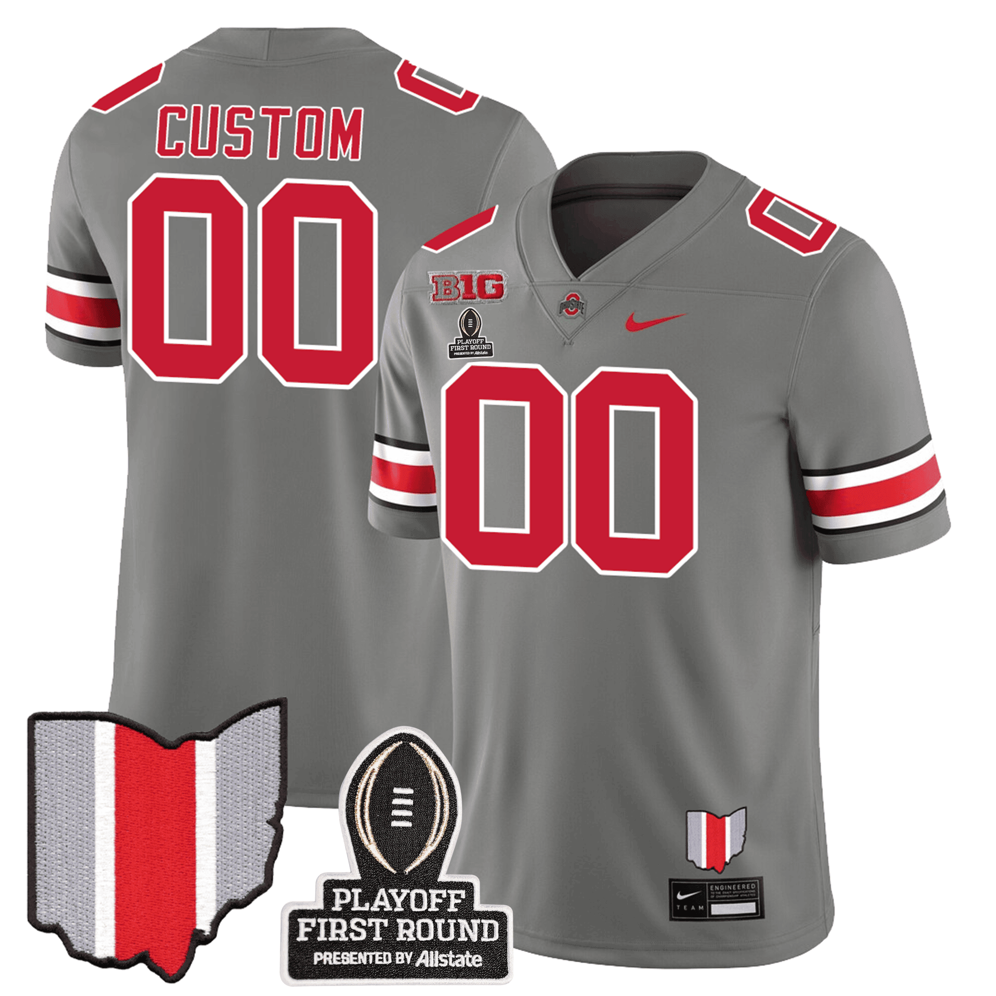 Men's Ohio State Buckeyes Jersey - CFP First Round Patch