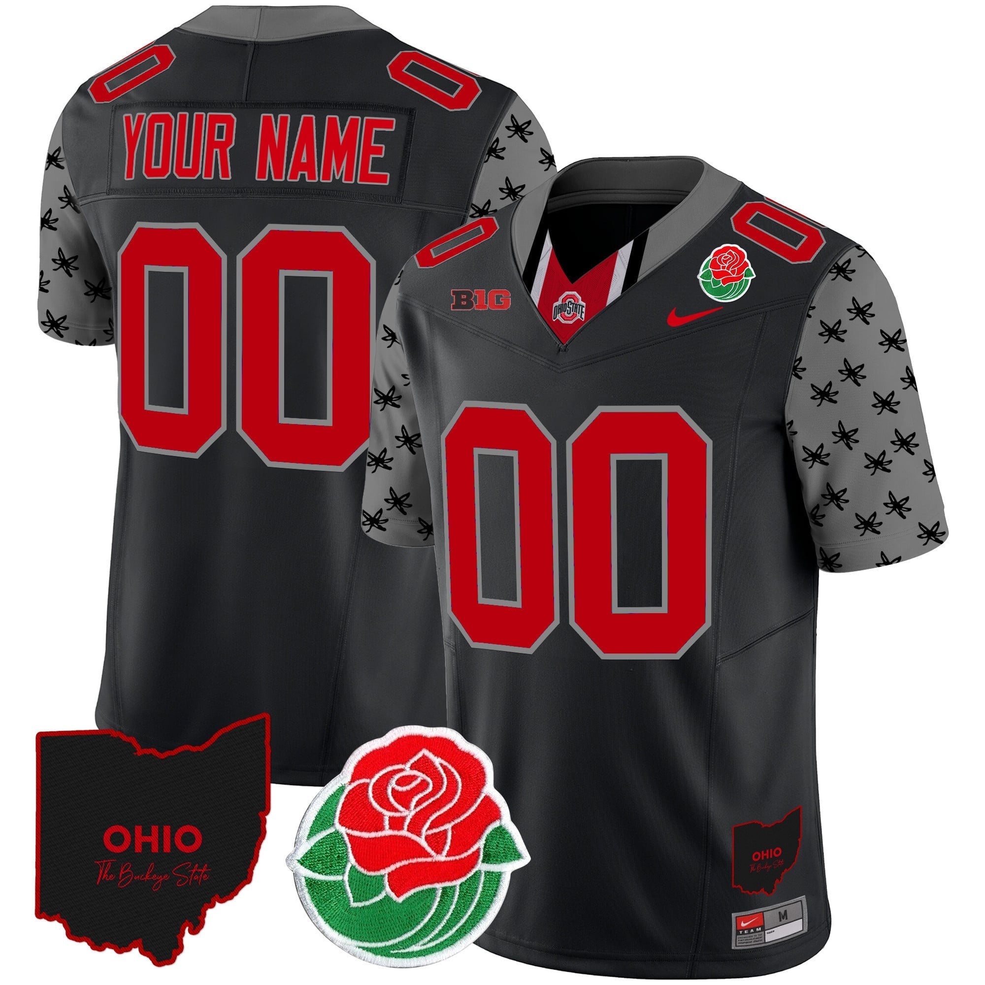 Ohio State Buckeyes Rose Bowl Vapor Limited Custom Jersey - All Stitched