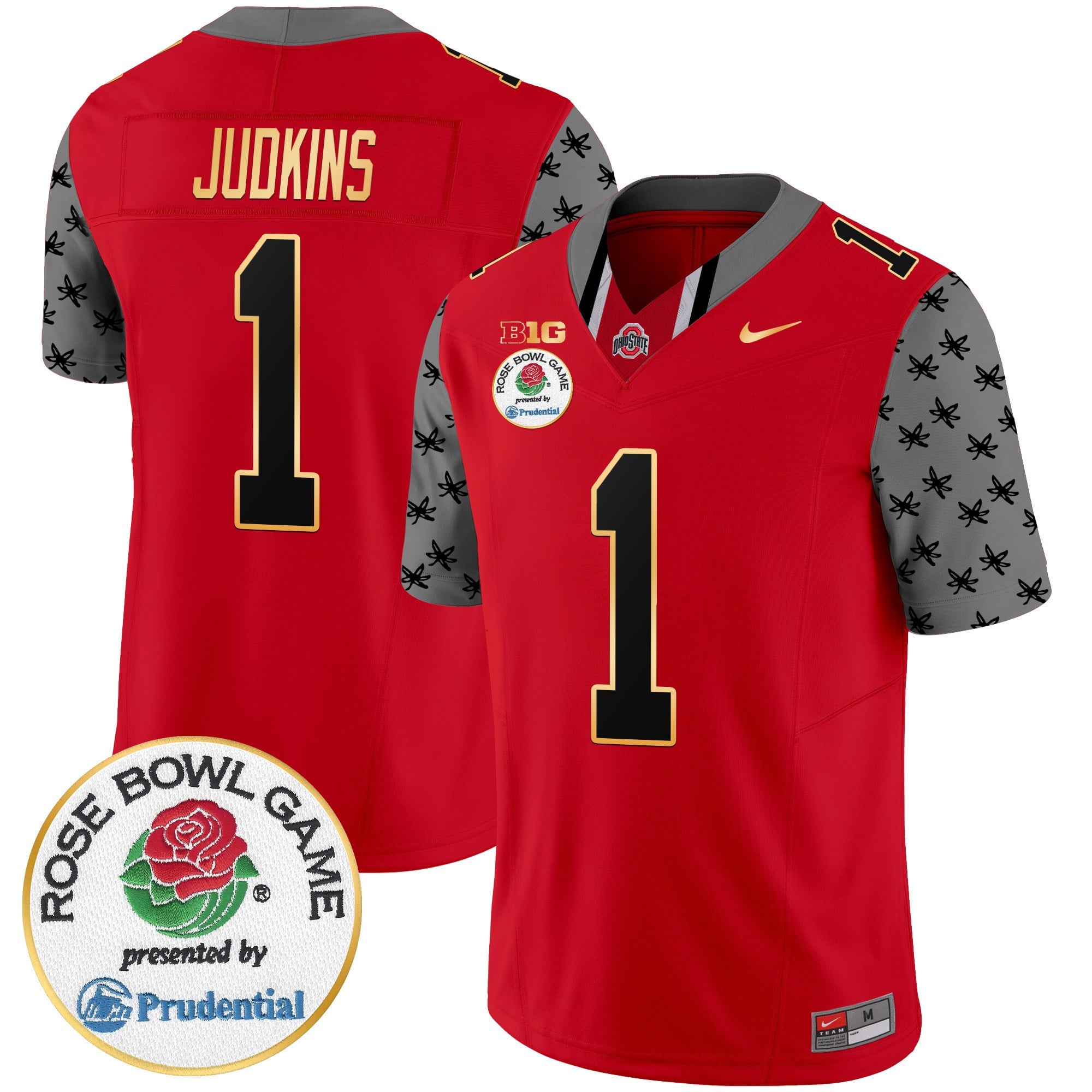 Men's Ohio State Buckeyes Rose Bowl Gold Trim Vapor Limited Jersey - All Stitched