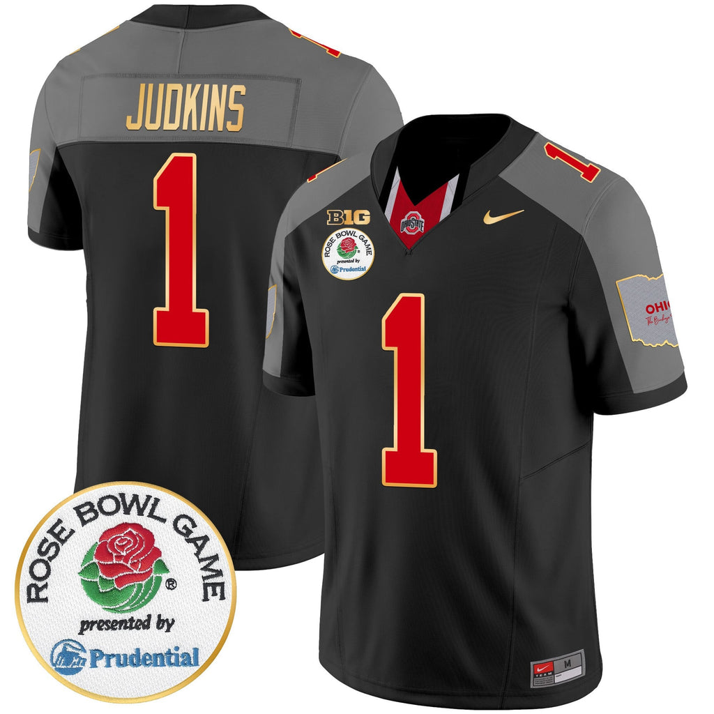 Men's Ohio State Buckeyes Rose Bowl Gold Trim Vapor Limited Jersey - All Stitched