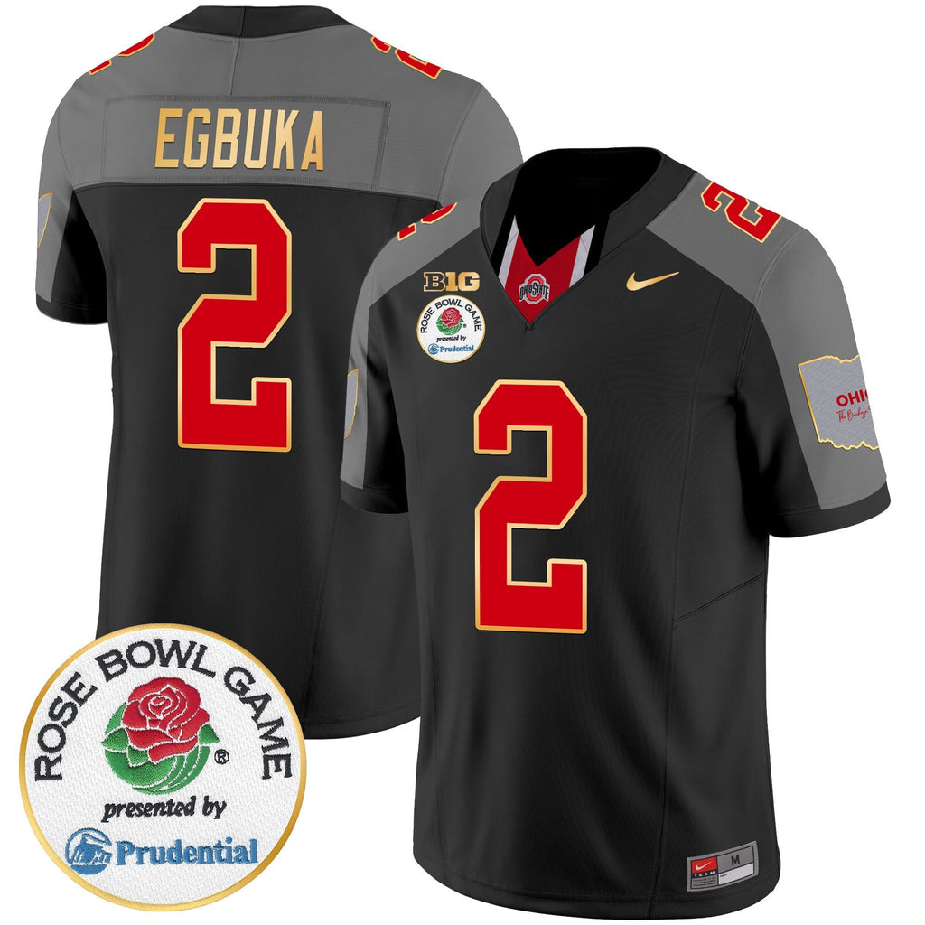 Men's Ohio State Buckeyes Rose Bowl Gold Trim Vapor Limited Jersey - All Stitched