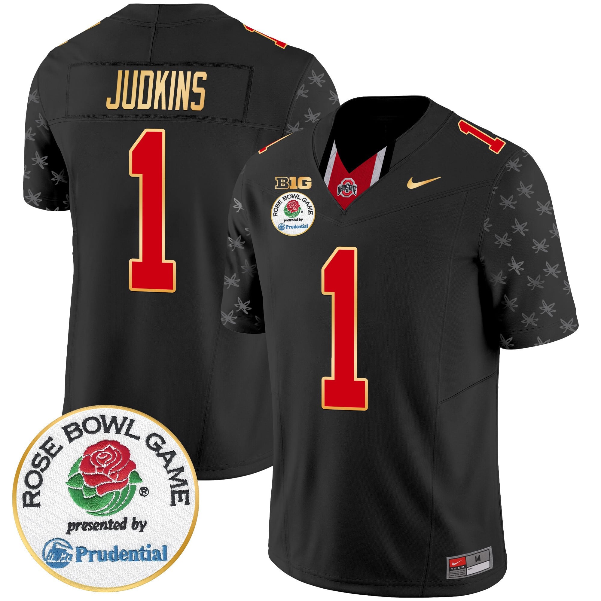 Men's Ohio State Buckeyes Rose Bowl Gold Trim Vapor Limited Jersey - All Stitched