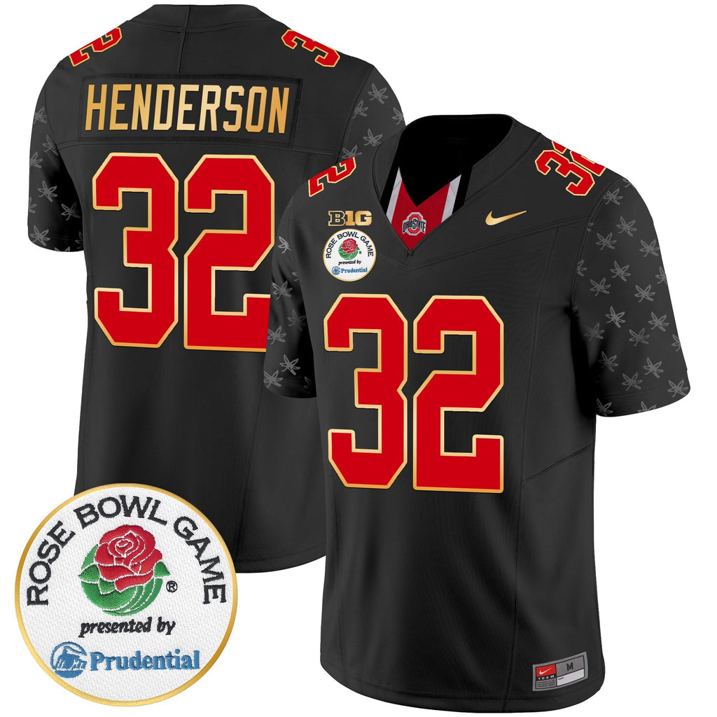 Men's Ohio State Buckeyes Rose Bowl Gold Trim Vapor Limited Jersey - All Stitched