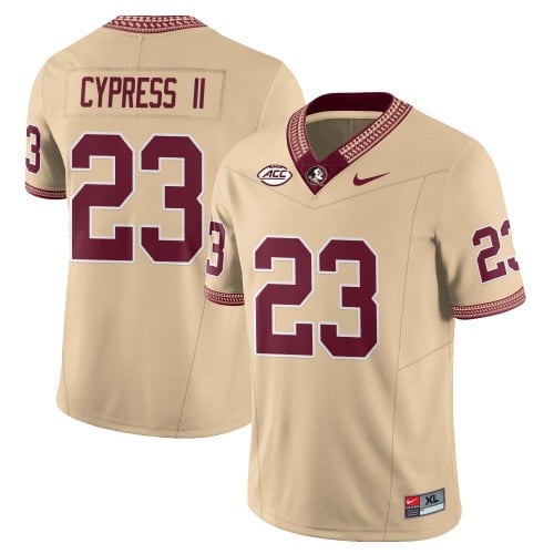 Men’s Florida State Seminoles Football Vapor Gold Jersey – All Stitched