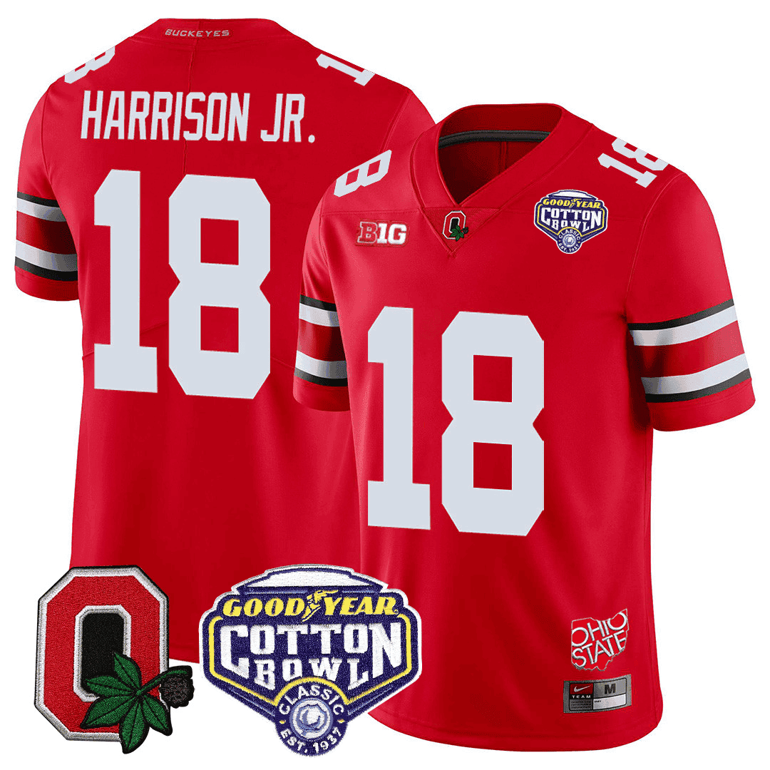 Men's Ohio State Buckeyes Good Year Cotton Bowl Patch Jersey - All Stitched