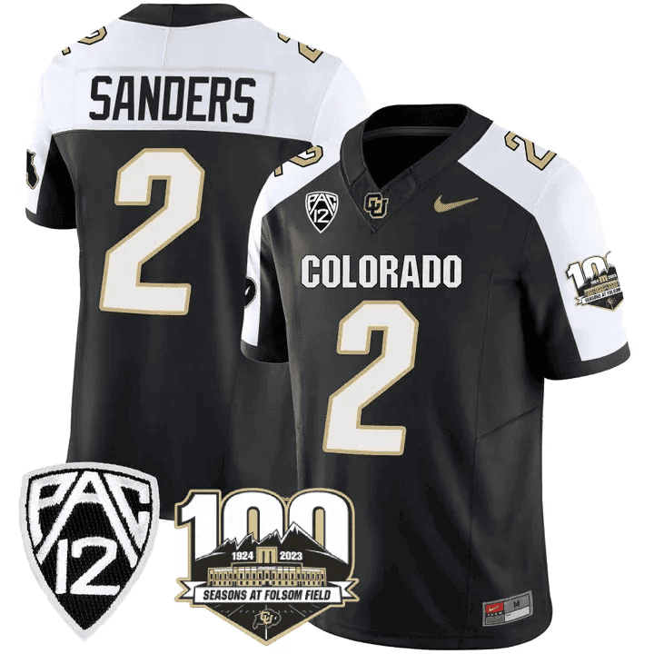 Men's Colorado Buffaloes 100th Seasons At Folsom Field Patch Vapor Limited Jersey V2 ?All Stitched
