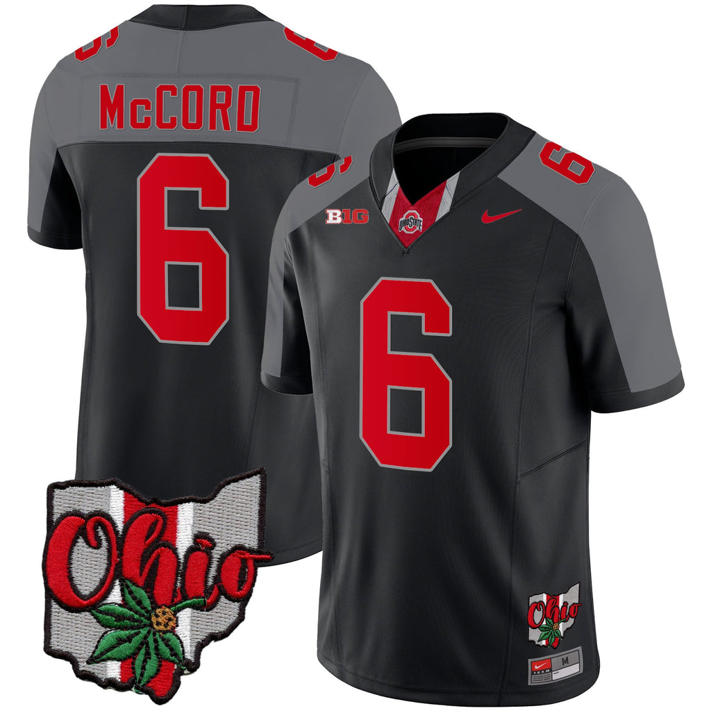Men's Ohio State Buckeyes 2023 Gray Alternate Jersey V2 - Stitched
