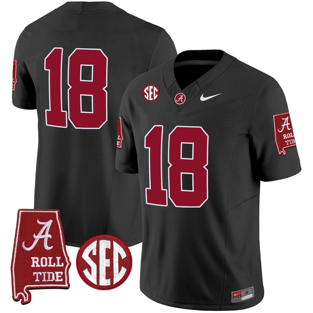 Men's Alabama Crimson Tide Vapor Limited Jersey V3 - Alabama Map - All Stitched