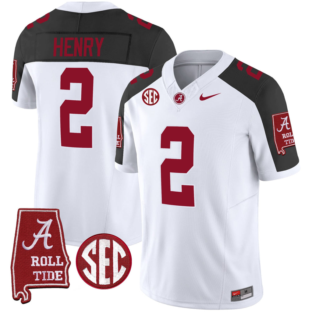 Men's Alabama Crimson Tide Vapor Limited Jersey V3 - Alabama Map - All Stitched