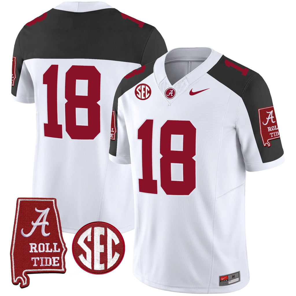 Men's Alabama Crimson Tide Vapor Limited Jersey V3 - Alabama Map - All Stitched