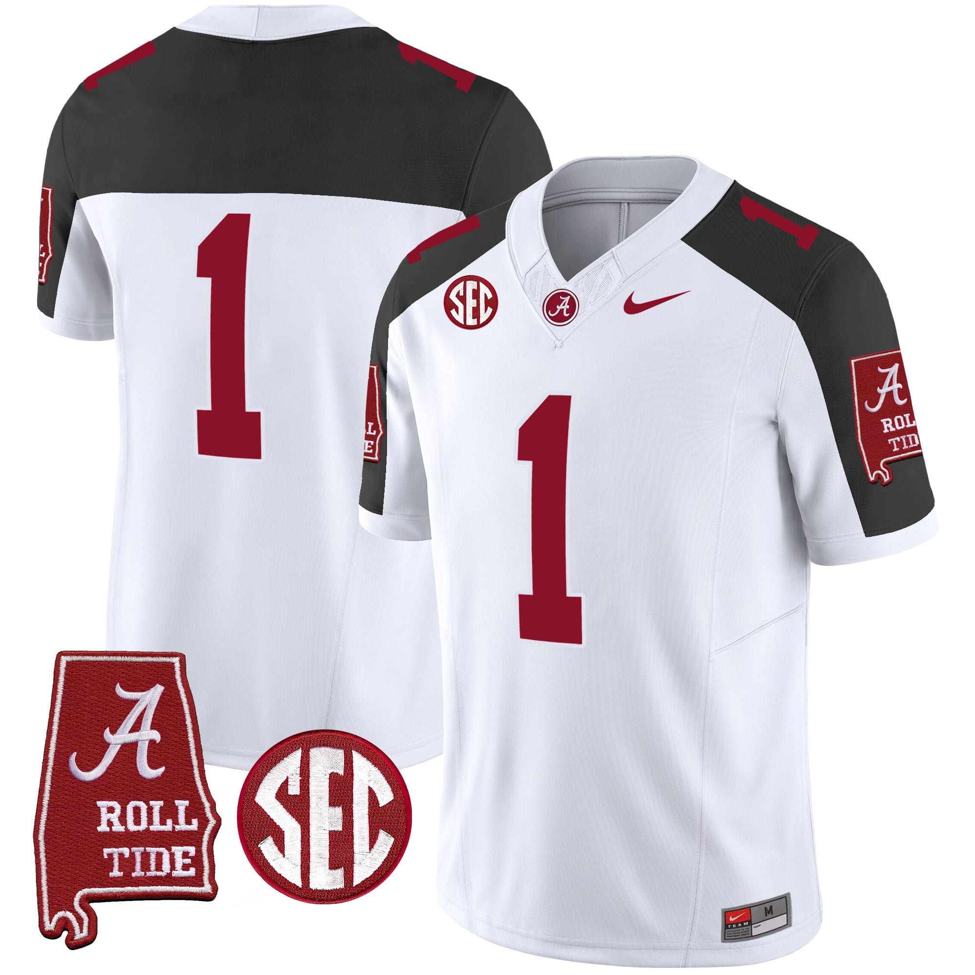 Men's Alabama Crimson Tide Vapor Limited Jersey V3 - Alabama Map - All Stitched