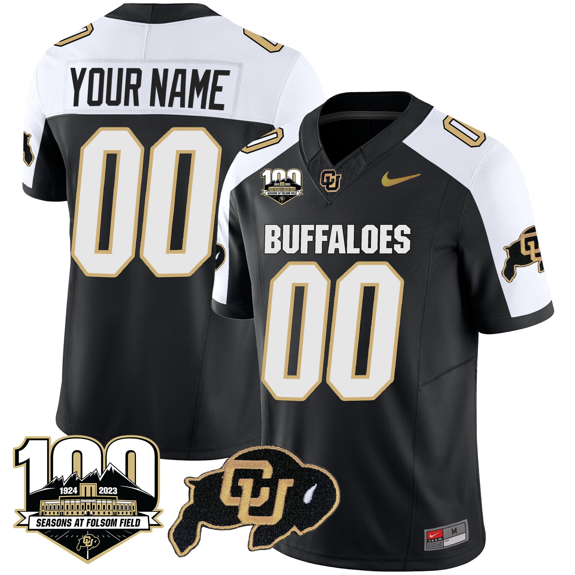 Colorado Buffaloes 100 Seasons Patch Vapor Limited Custom Jersey - All Stitched