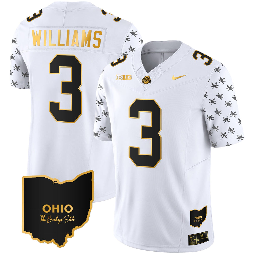 Men's Ohio State Buckeyes 2023 Alternate Gold Jersey - Stitched