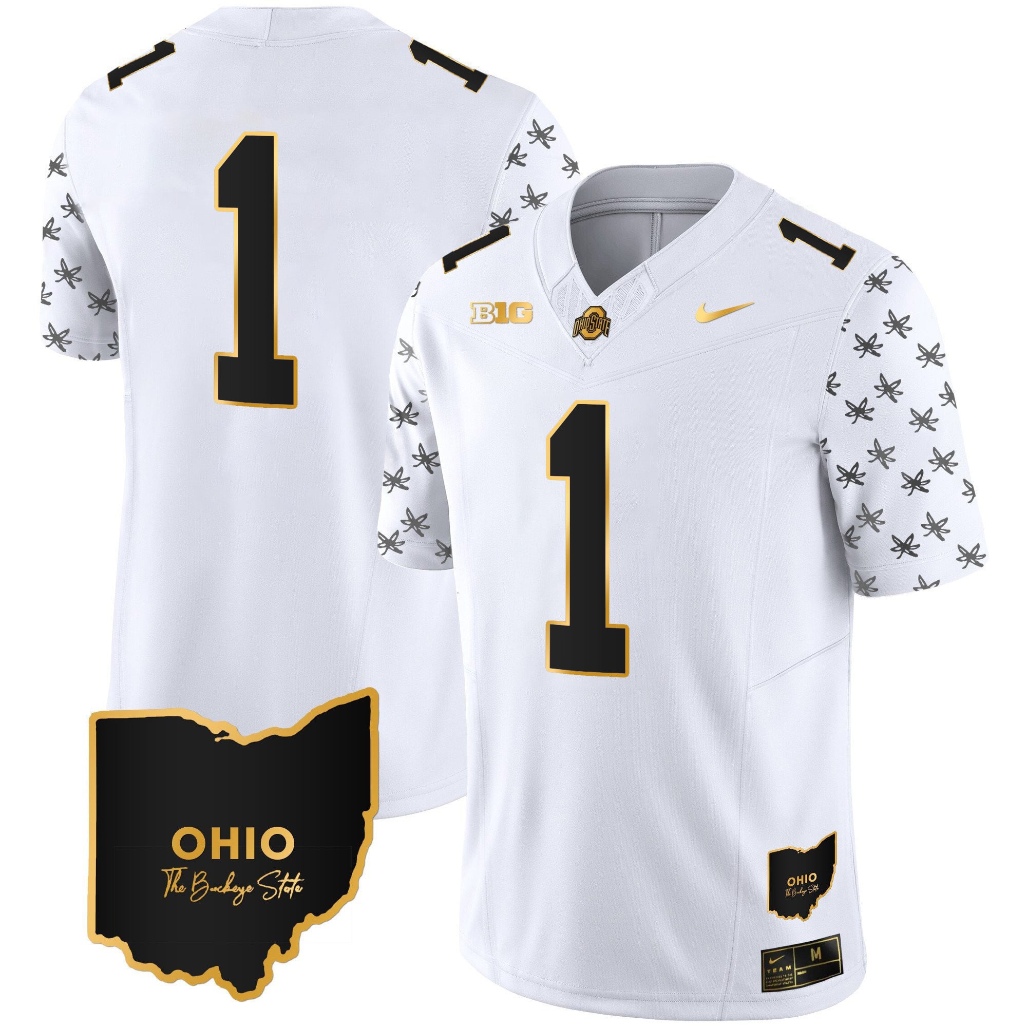 Men's Ohio State Buckeyes 2023 Alternate Gold Jersey - Stitched
