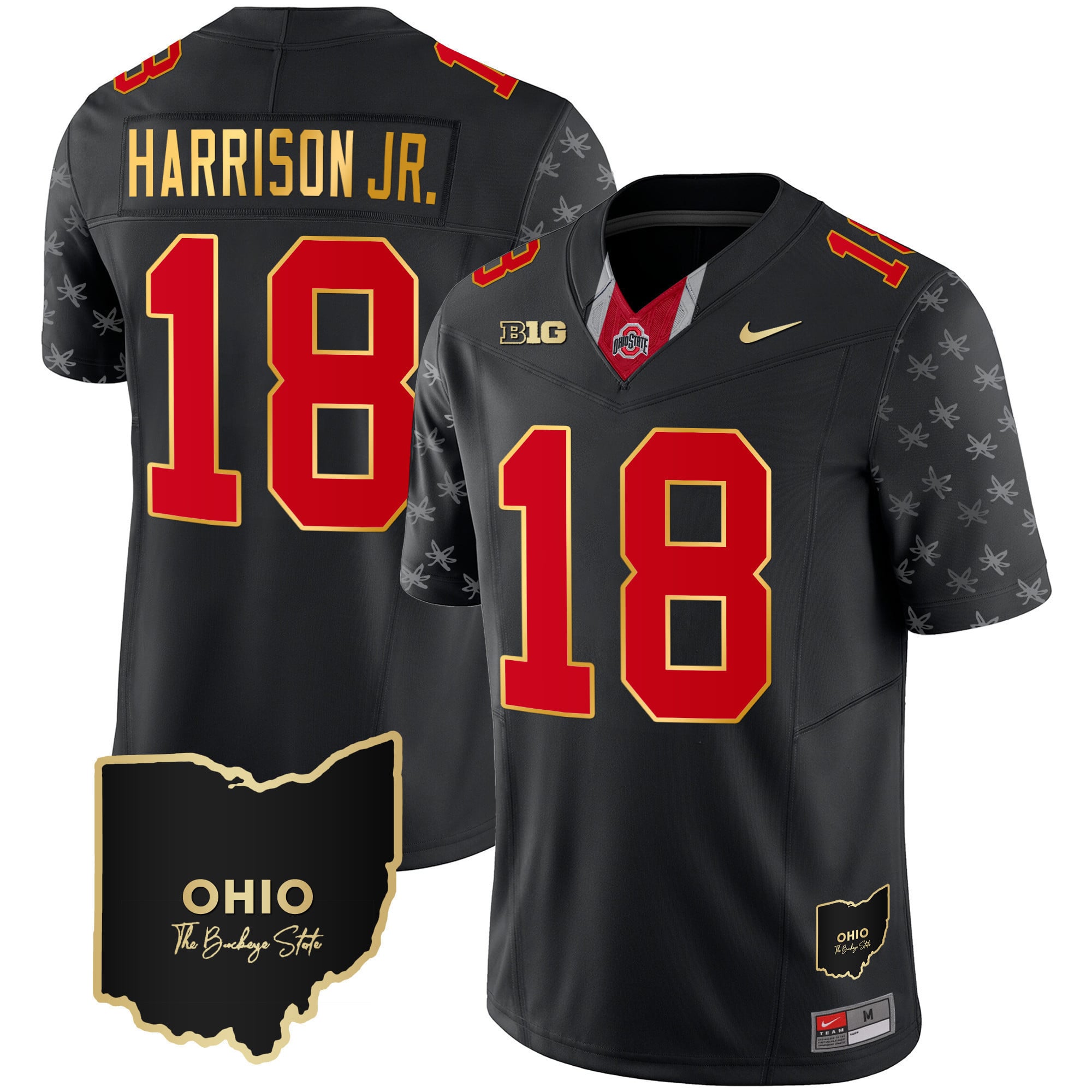 Men's Ohio State Buckeyes 2023 Alternate Gold Jersey - Stitched