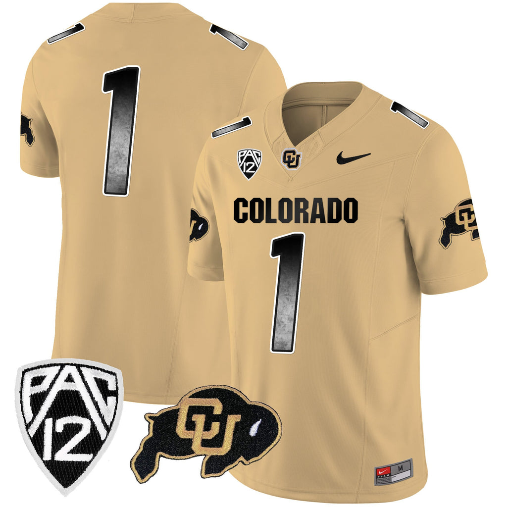 Men's Colorado Buffaloes Arch Smoke Vapor Jersey - All Stitched