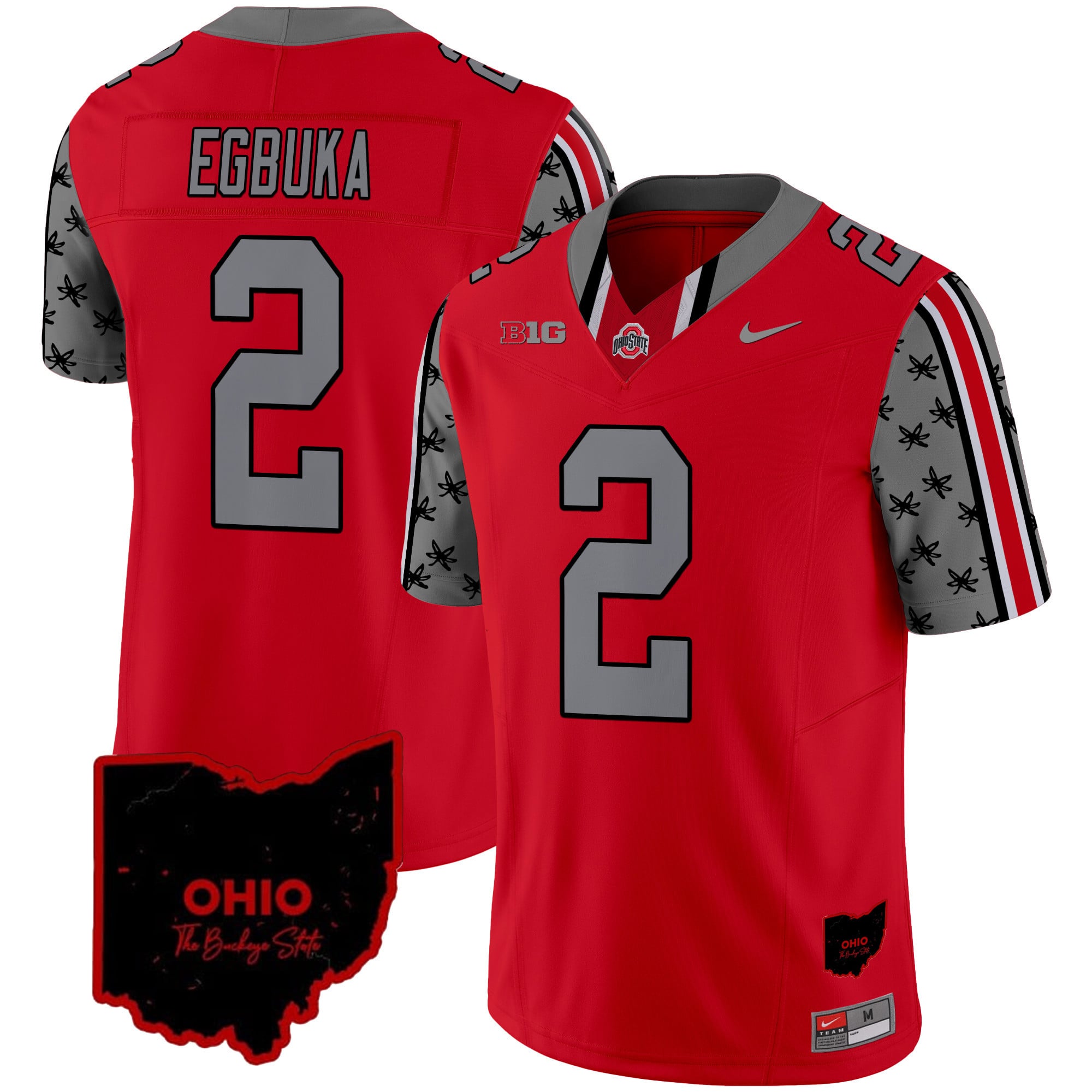 Men's Ohio State Buckeyes 2024 Home Patch Vapor Limited Jersey - All Stitched