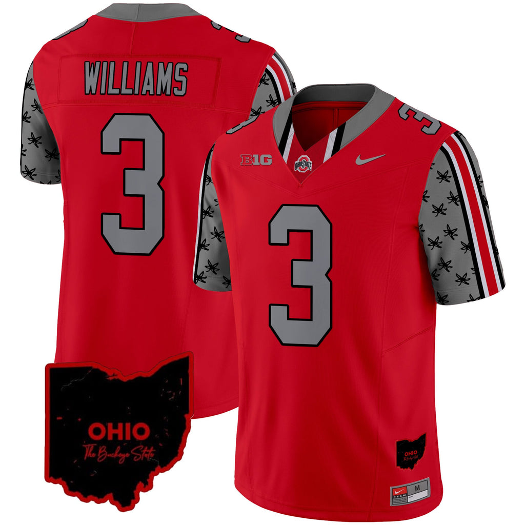 Men's Ohio State Buckeyes 2024 Home Patch Vapor Limited Jersey - All Stitched
