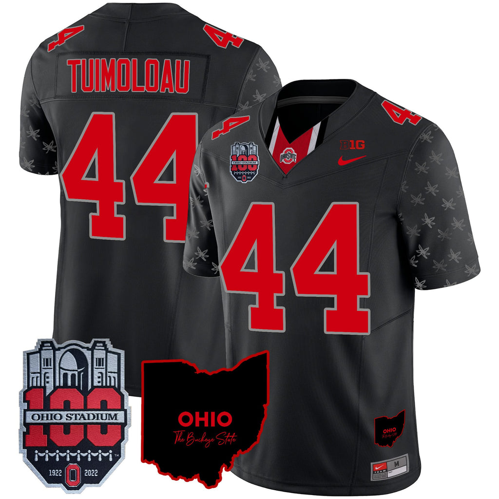 Men's Ohio State Buckeyes 100th Anniversary Patch Vapor Limited Jersey - All Stitched