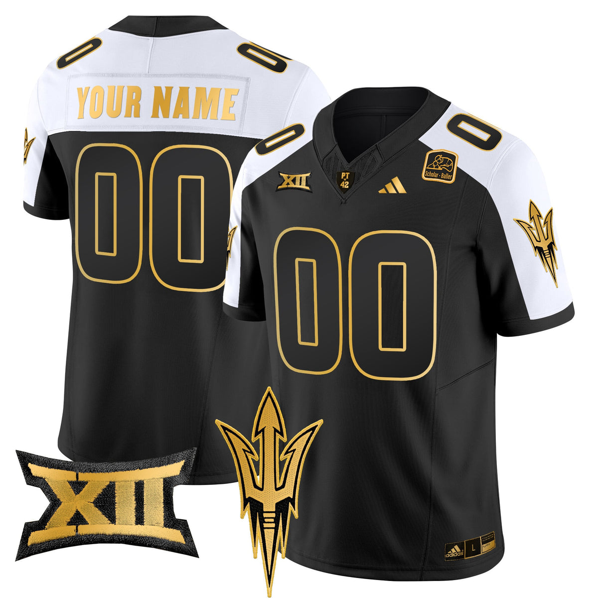 Arizona State Sun Devils 2024 Gold Vapor Limited Custom Jersey - All Stitched