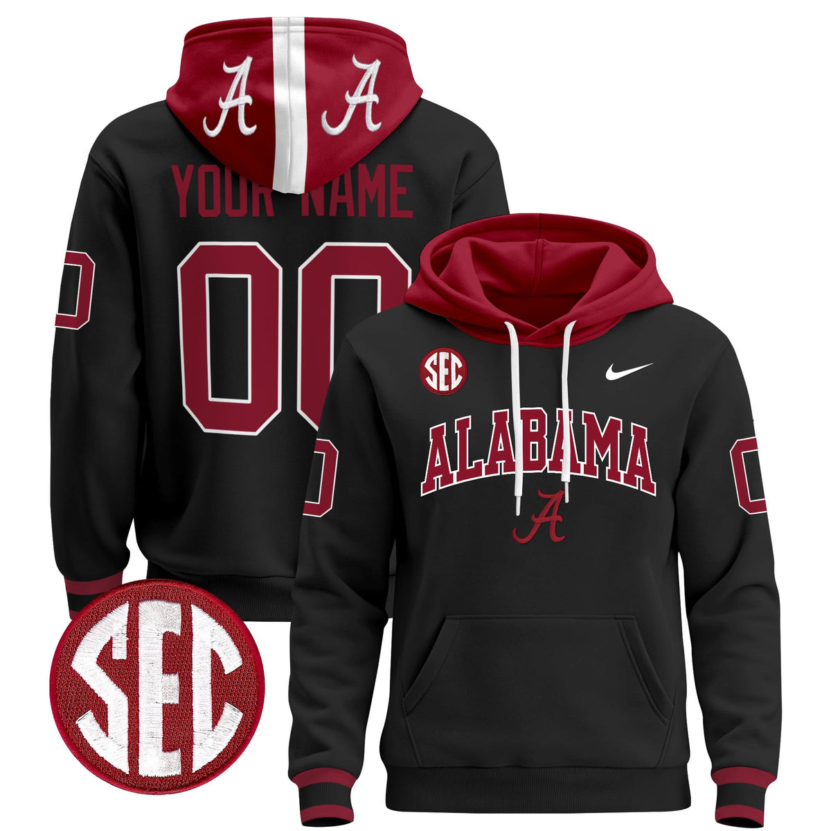 Alabama Crimson Tide 2024 Custom Pullover Hoodie V3