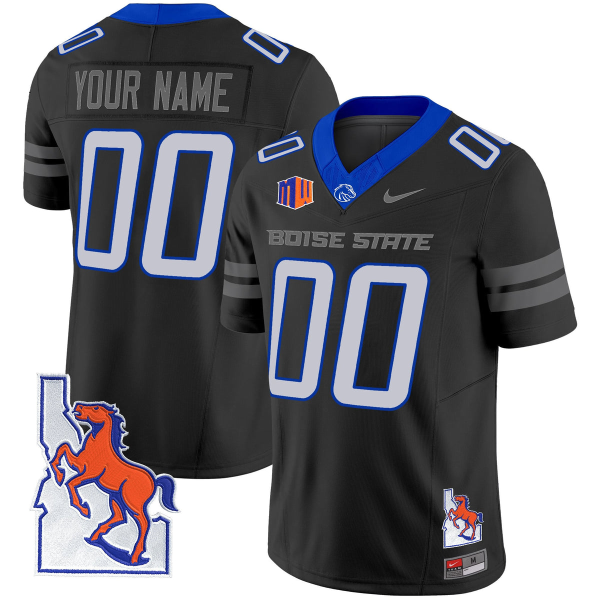 Boise State Broncos 2024 Map Patch Vapor Limited Custom Jersey - All Stitched