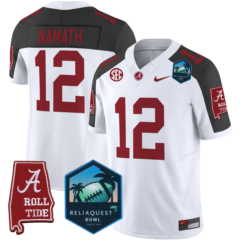 Men's Alabama Crimson Tide 2025 ReliaQuest Bowl Patch Vapor Limited Jersey - All Stitched