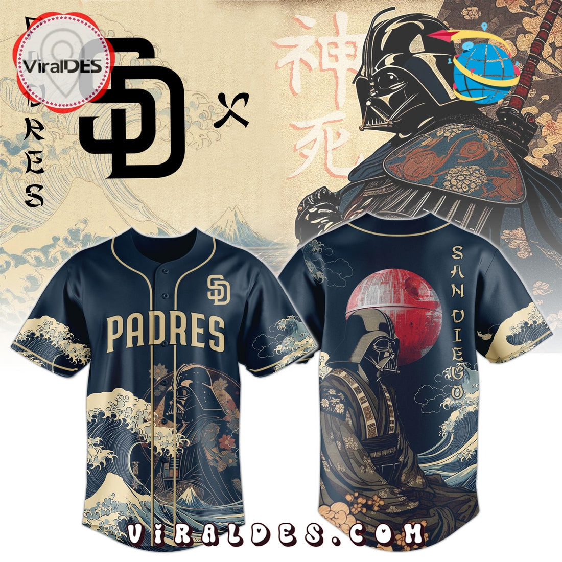 Lord Vader x Padres Japan Edition Baseball Jersey