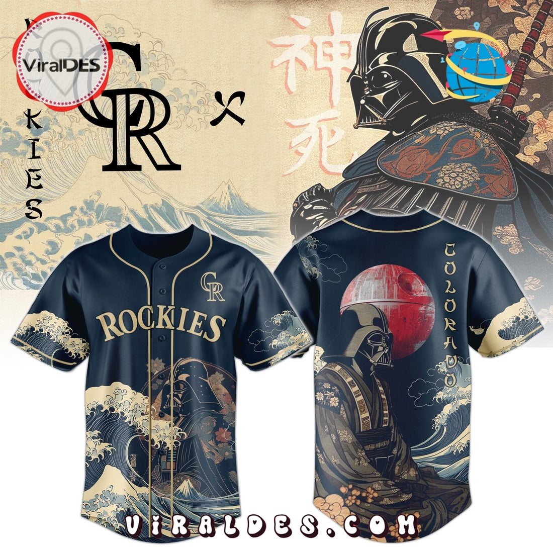 Lord Vader x Rockies Japan Edition Baseball Jersey