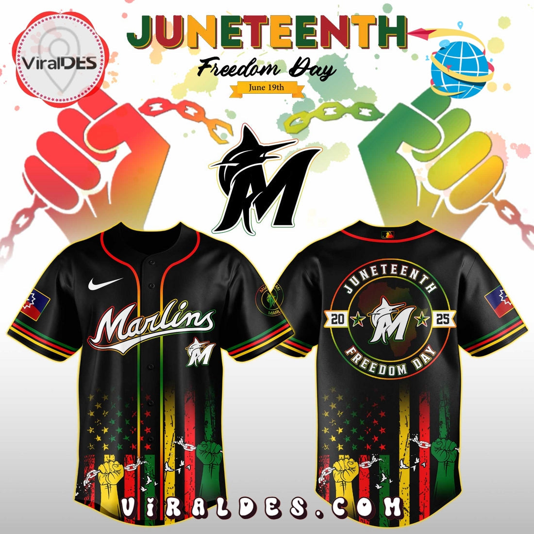 Miami Marlins x Juneteenth Day Jersey