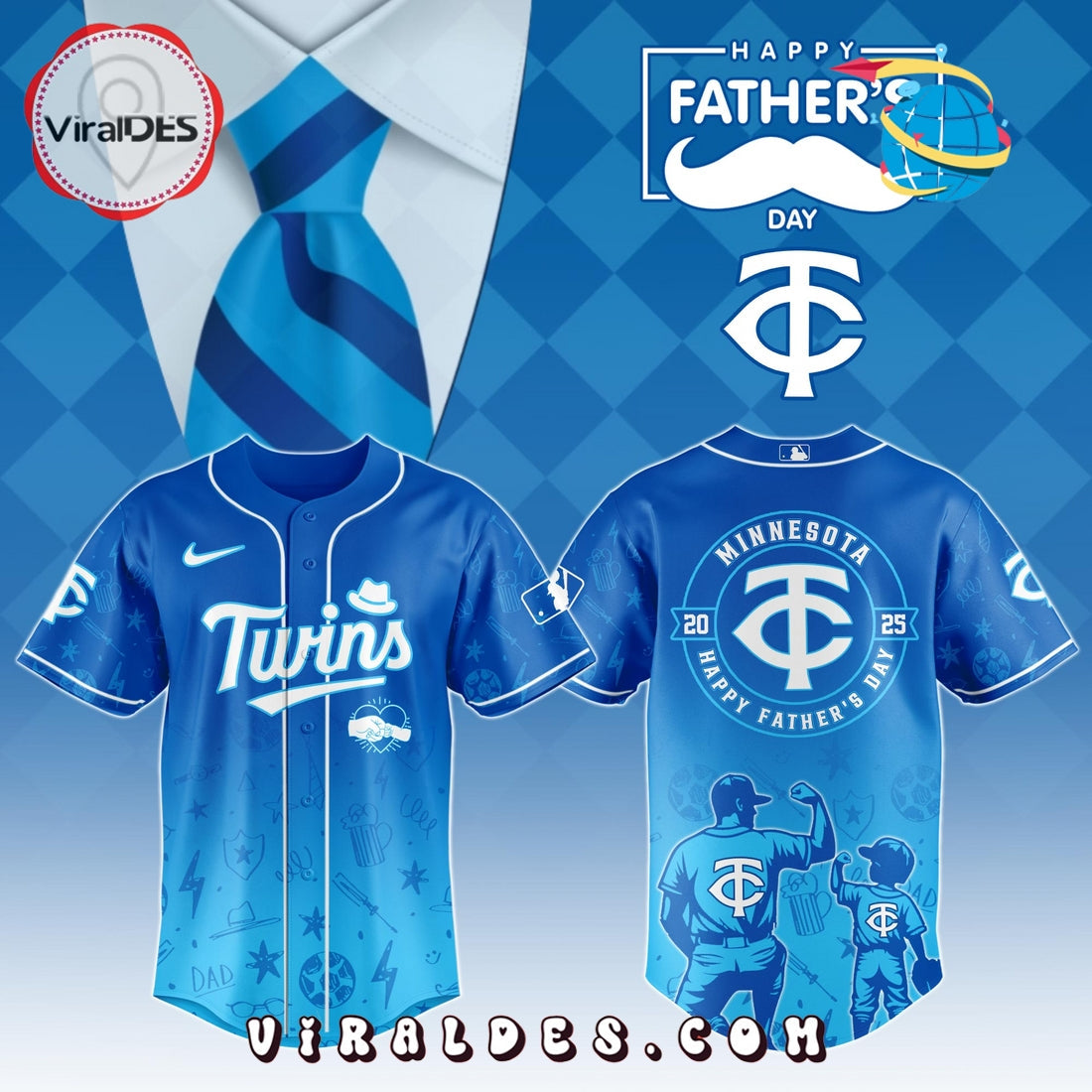 Minnesota Twins Father's Day Baseball Jersey