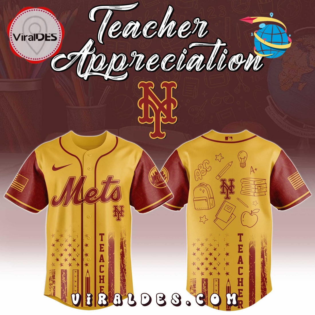 New York Mets MLB x Teacher Appreciation Day Jersey