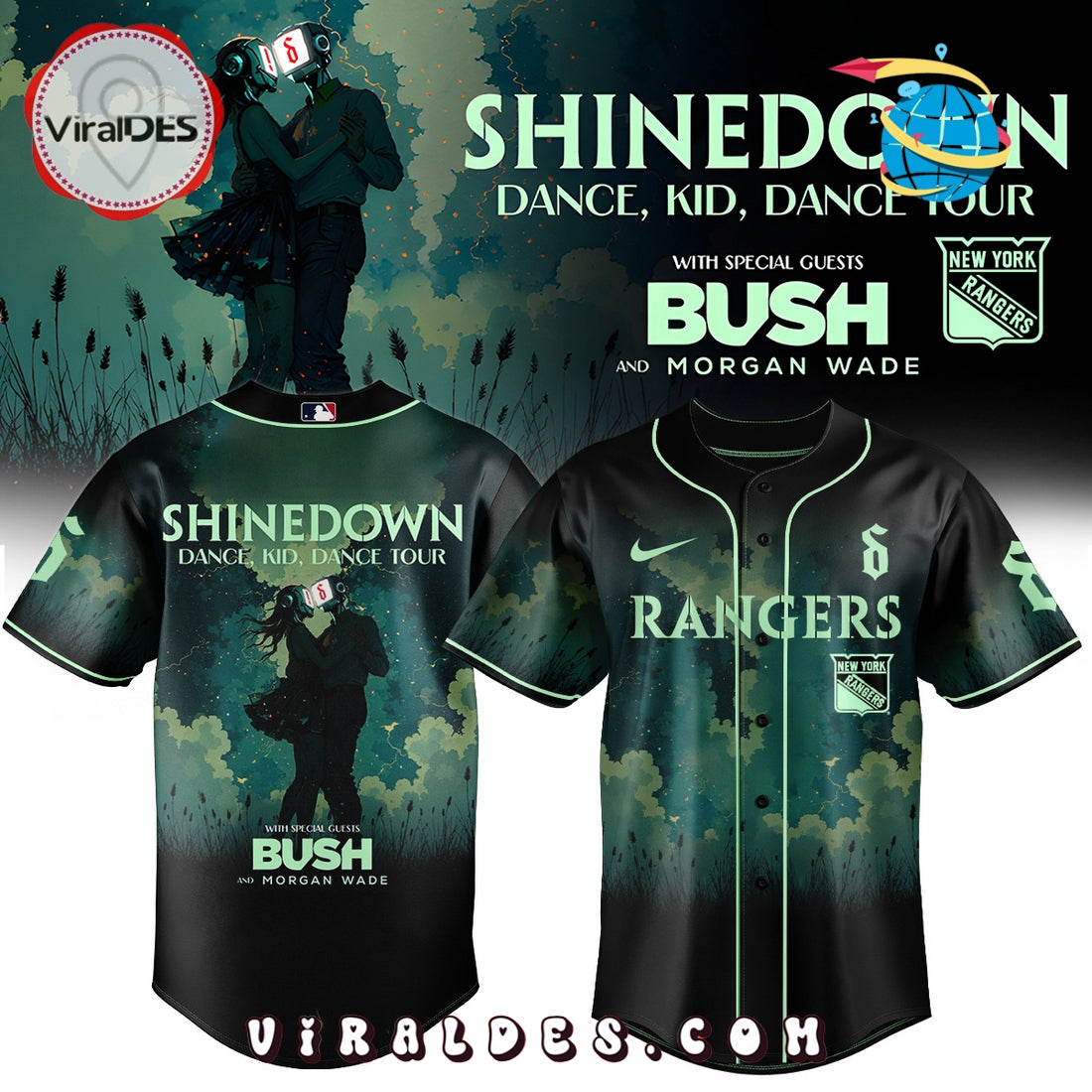 New York Rangers x Shinedown DanceKidDance Tour Jersey