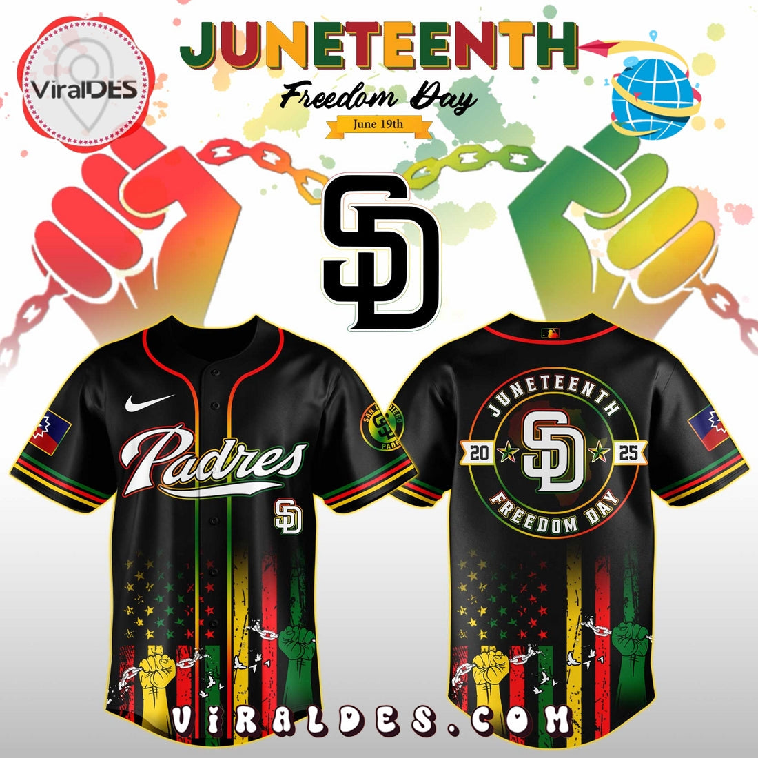 San Diego Padres x Juneteenth Day Jersey