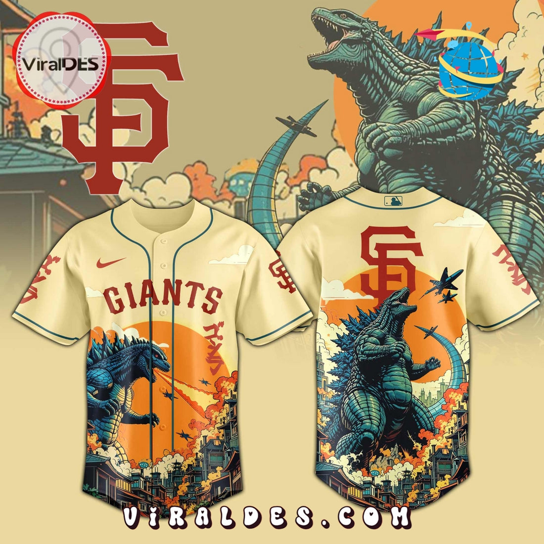 San Francisco Giants Godzilla Limited Edition Jersey