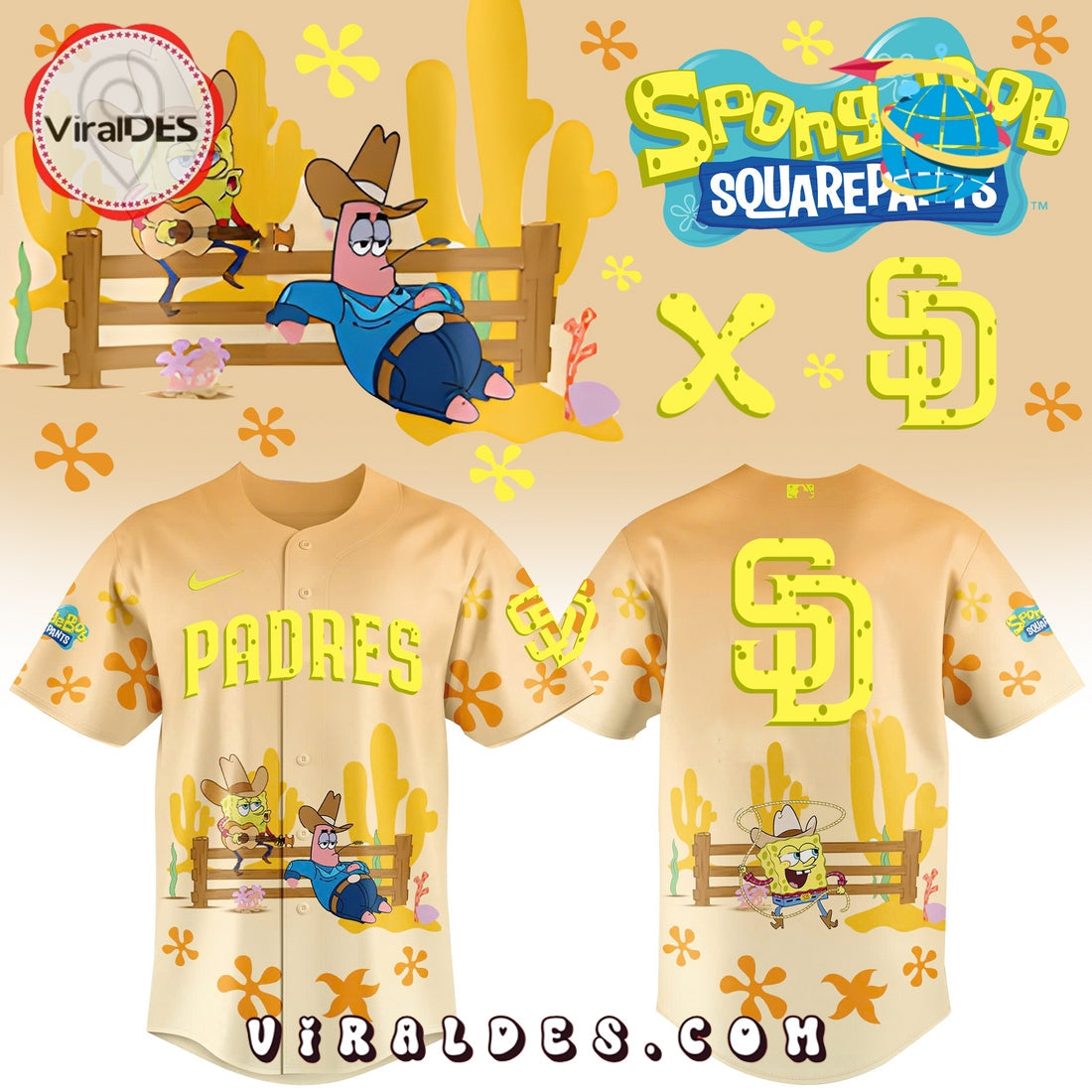 Spongebob Squarepants MLB San Francisco Giants Baseball Jersey