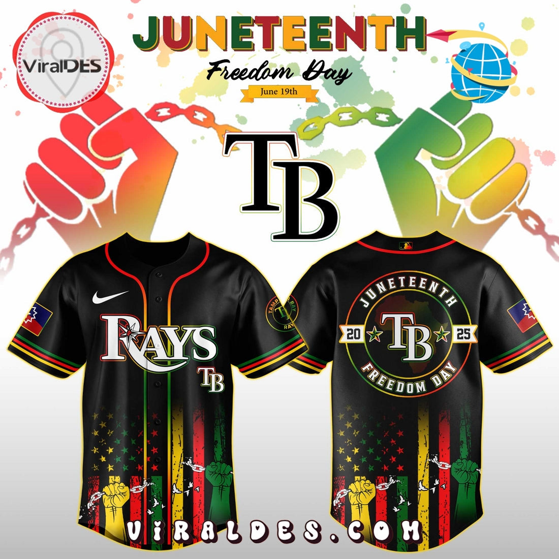 Tampa Bay Rays x Juneteenth Day Jersey