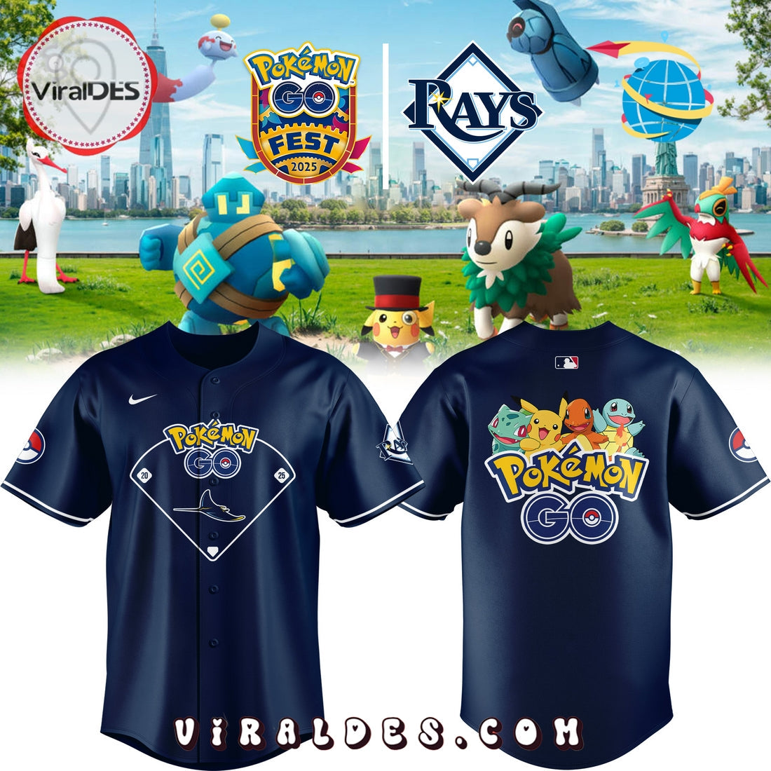Tampa Bay Rays x Pokémon GO Jersey