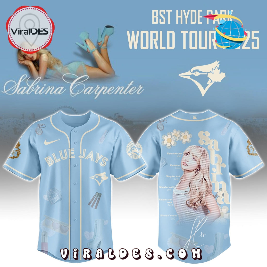 Toronto Blue Jays MLB x Sabrina Carpenter Baseball Jersey