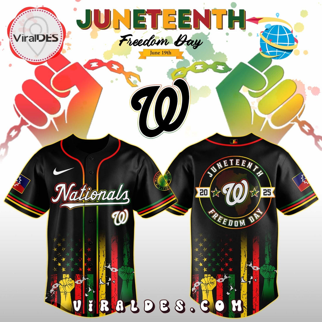Washington Nationals x Juneteenth Day Jersey