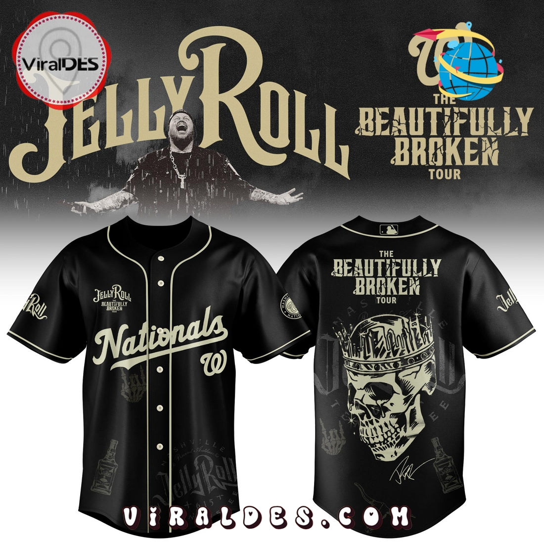 Washington Nationals x Jelly Roll Tour Baseball Jersey